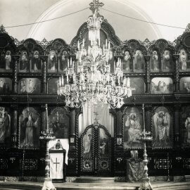Иконостас, църква „Св. Йоан Рилски“, Духовна семинария, 1903 г. (фотография: Стара София)