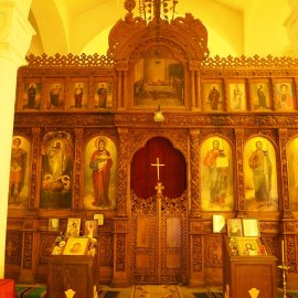 Иконостас, детайл, църква „Св. възнесение Христово“, кв. Челопечене (фотография: Веселина Йончева)